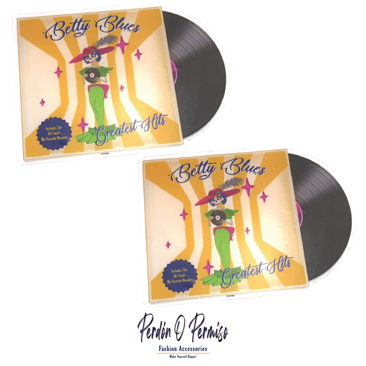 Betty Blues Greatest Hits Album Sticker | Chicano Stickers | Chicano Fashion | Stickers and Decals