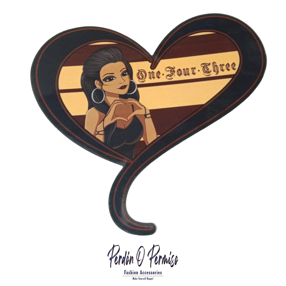 143 Sticker | One Four Three Sticker | Chicana Stickers | Chicana Fashion | Stickers and Decals